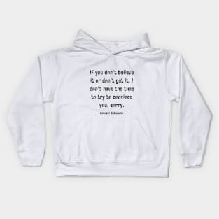 Satoshi Nakamoto bitcoin quote Kids Hoodie